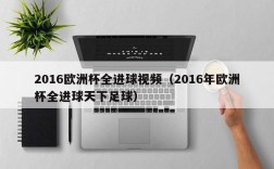 2016欧洲杯全进球视频（2016年欧洲杯全进球天下足球）