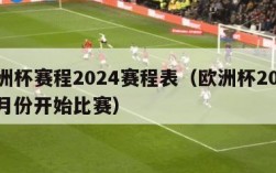 欧洲杯赛程2024赛程表（欧洲杯2024几月份开始比赛）